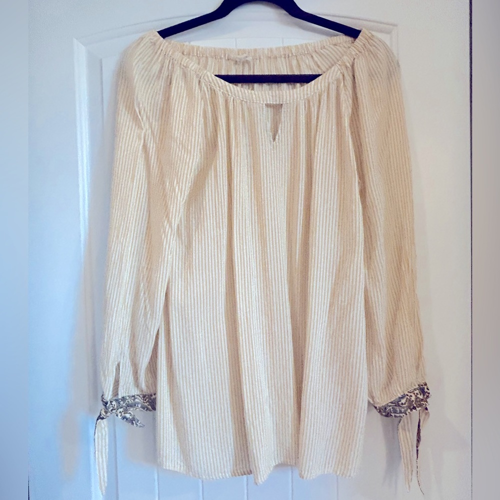 Off the shoulder top with cuff details